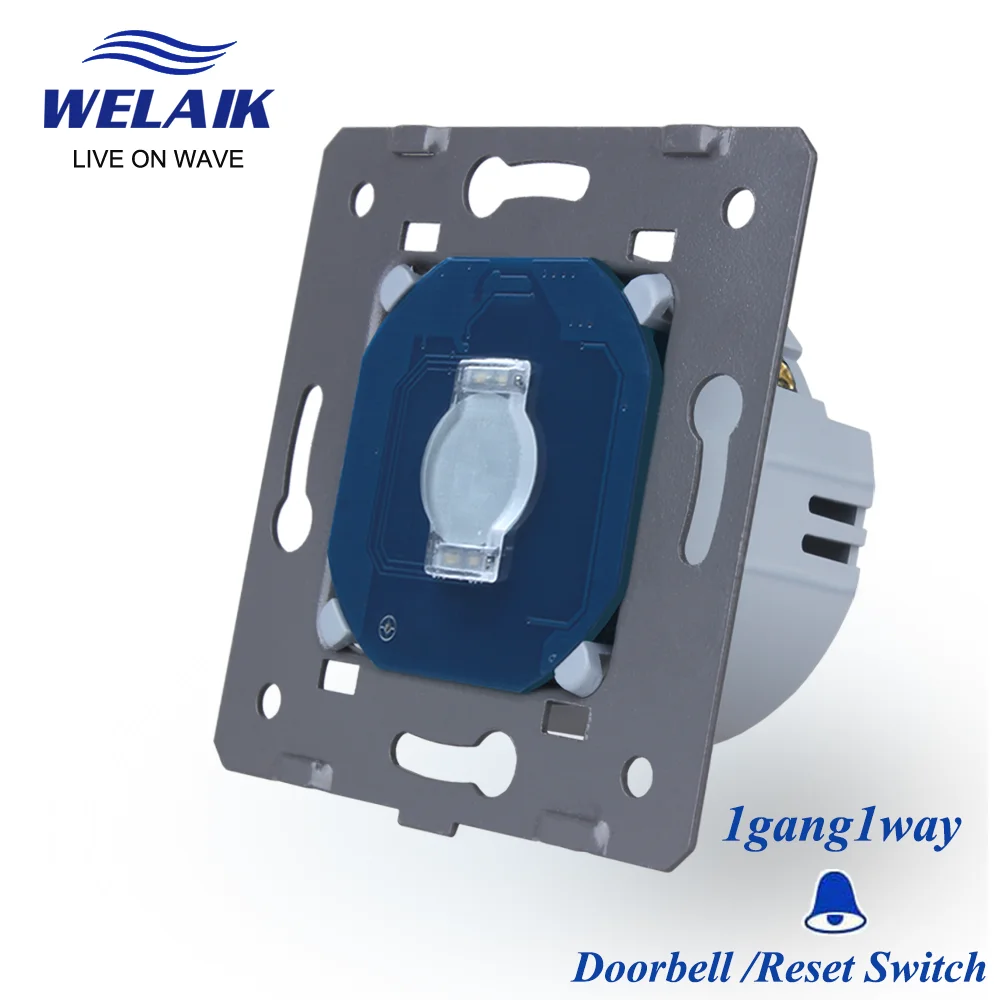 WELAIK EU 220V Dry Contact Reset Doorbell Wall Touch Switch Parts Independent Load 1gang 1way  A911-IH