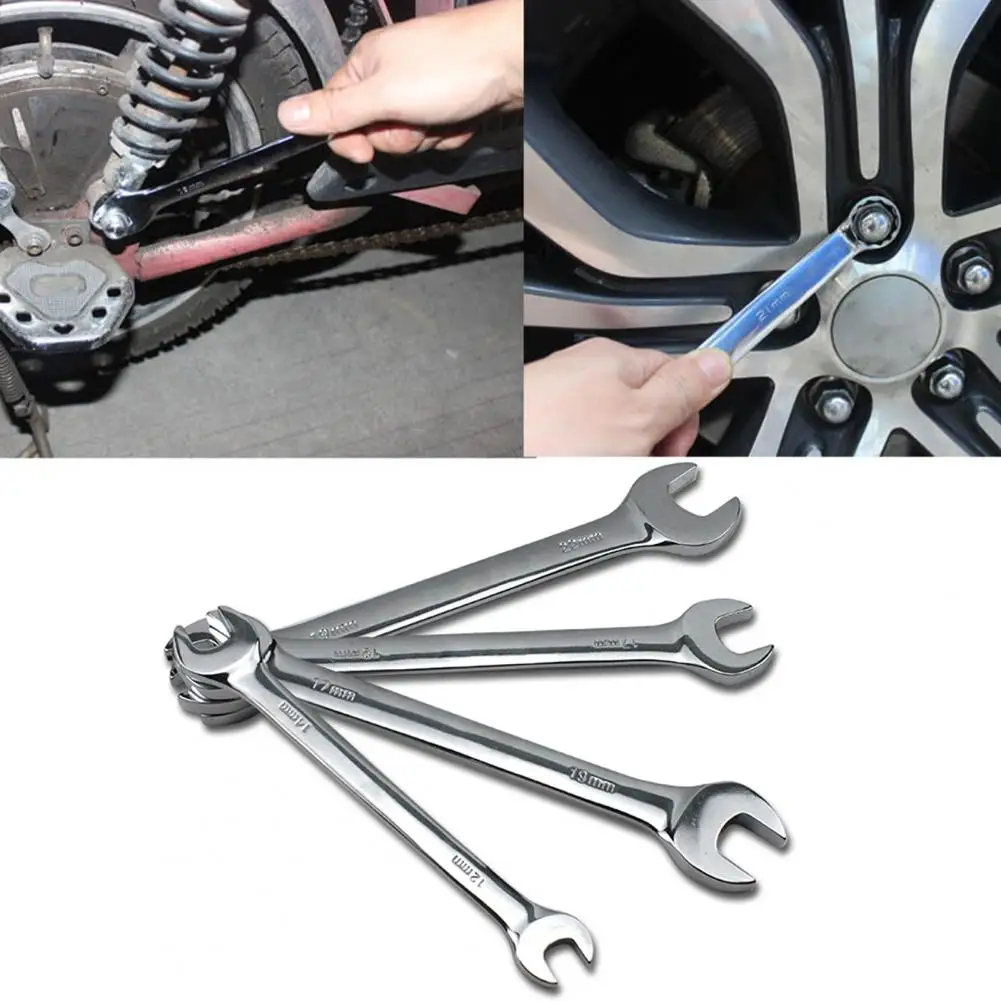 6-15mm Dual Open Head Wrench Not Easy to Rust Hand Tools Double Open End Spanner for Bike Motorcycle Car Auto Repair