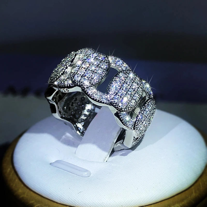 925 Sterling Silver Jewelry Ring Ladies Luxury Oversized Zircon Ring Exquisite Gorgeous Fashion Wedding Preferred Jewelry — zdjęcie 5