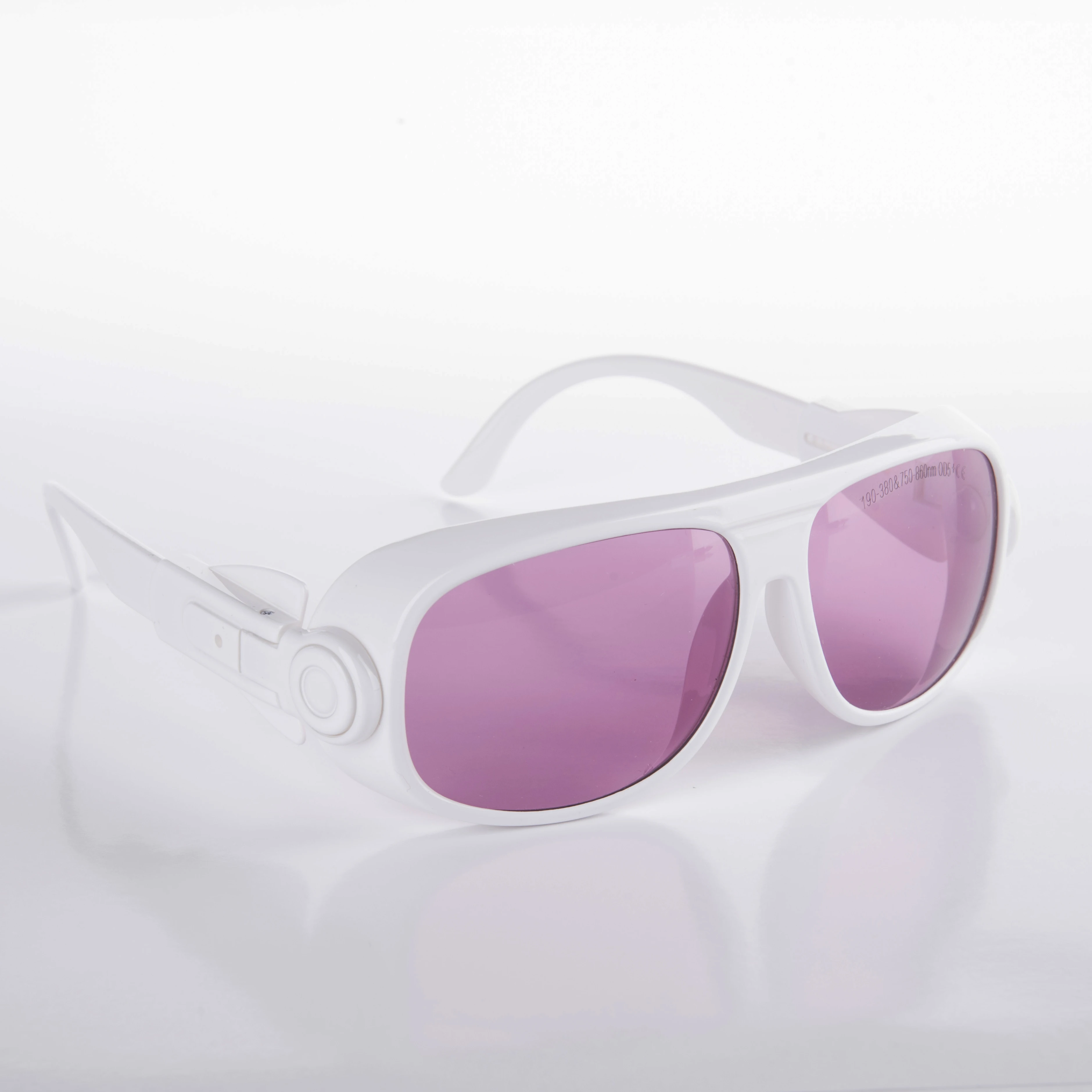 Gafas de seguridad láser para láser de Alejandrita, lentes de seguridad para láser de 190-380nm y 750-860nm, O.D 4 + certificado CE para láser de 755nm y láser de diodo de 808nm 810nm