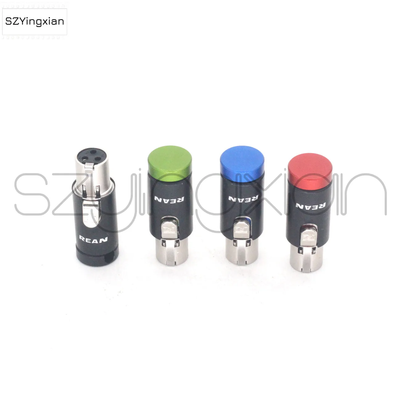 Flat cover thin color red blue green black MINI XLR TA3F 3-hole female audio plug