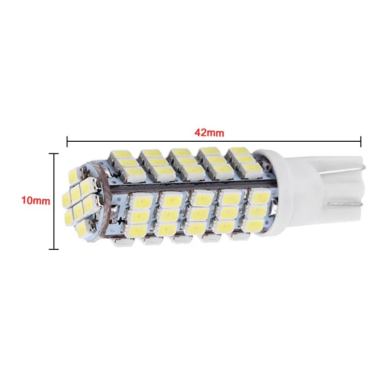 Super Bright T10 68LED 1206 68 SMD LED Car 68smd 3020 W5W 194 927 168 Side Wedge Lamp Marker Bulb License plate lights DC12V