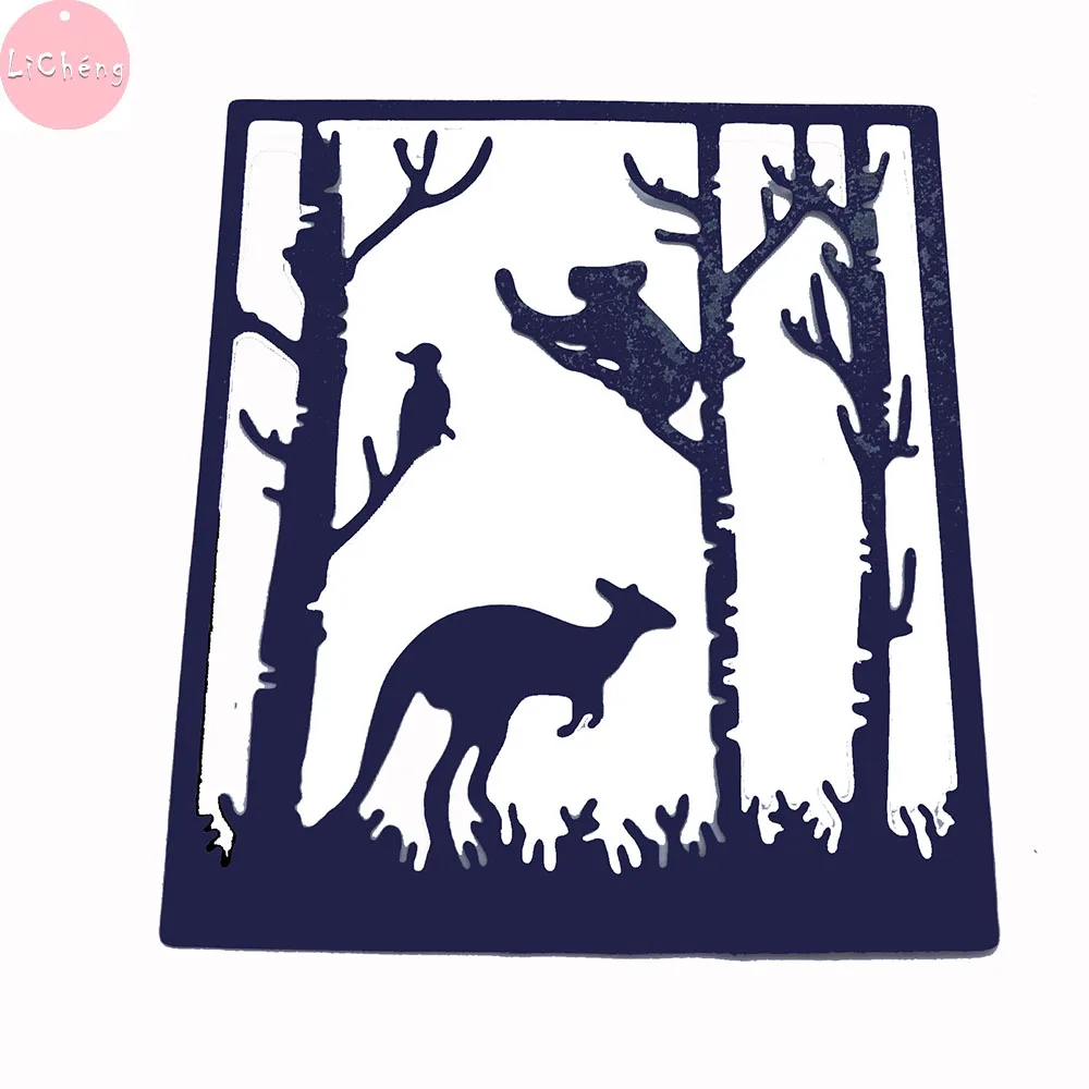 Kangaroo Frame Die Clear Stamps for Scrapbooking Photo Album Stencil Embossing Folder Craft Slimline Card Die Stamps Card Making