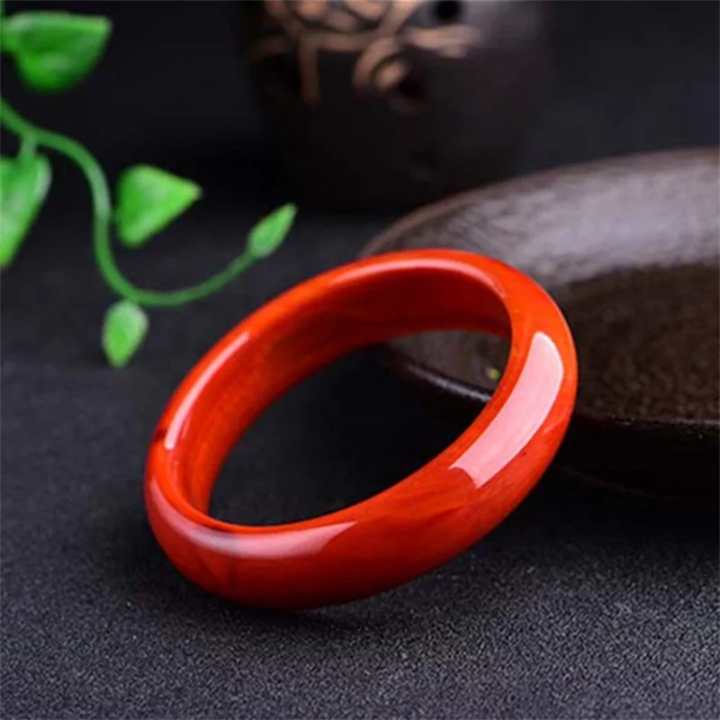 Hot selling natural hand-carved  Persimmon red  jade Bangle56-62mm fashion Accessories Men Women Luck Gifts Amulet for