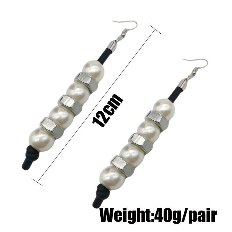 UKEBAY NEW Pearl Earrings Women Drop Earring Statement Earrings Handmade Rubber Jewelry Original Design Ear Accessories Wedding
