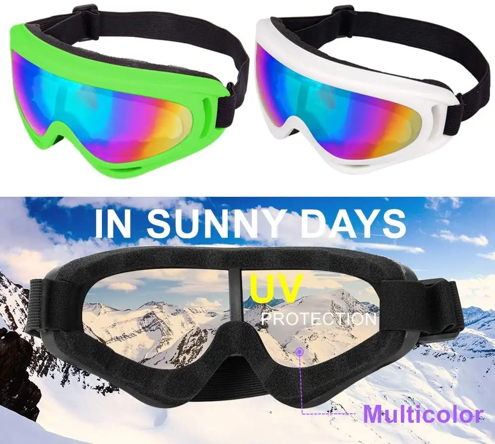 Gafas de esquí antiniebla para nieve, gafas de esquí profesionales a prueba de viento X400 con protección UV