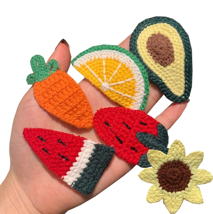 Fashion New Women knitting fruit Hairpin Children Colorful Barrettes Korean Hair Clip Girls Kids Cute Hair Accessories Headwear