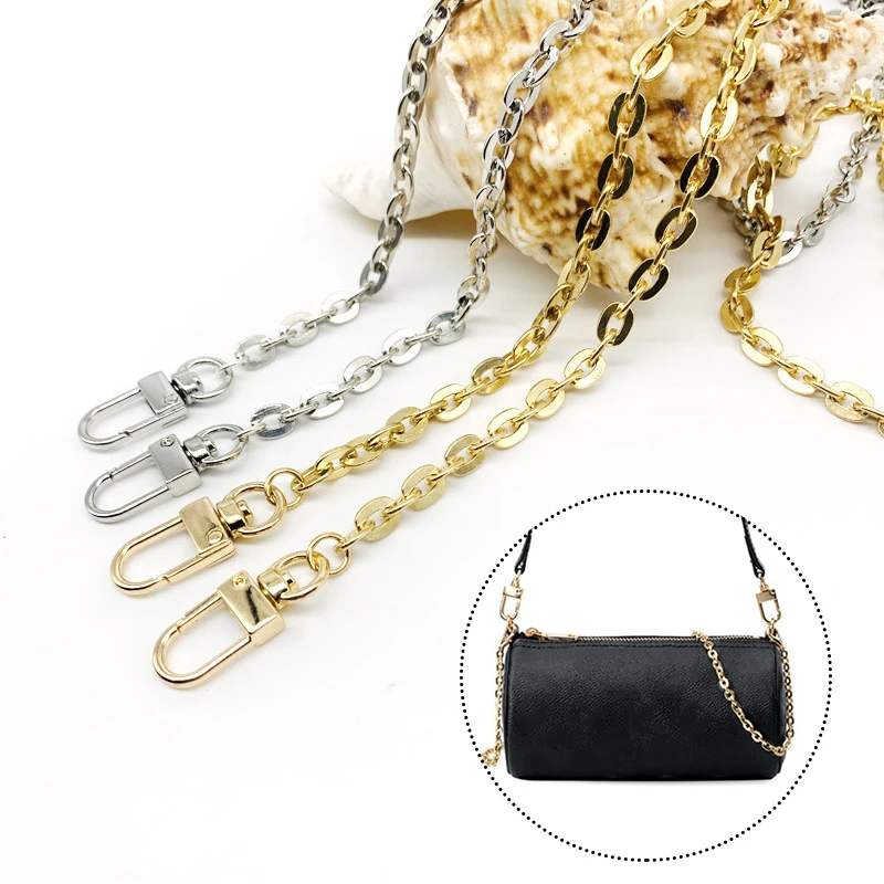 40cm/60cm/80cm/120cm Meatl Bag Chain Gold Silver Chain for Bags Metal Fashion Trimming Chain Bag Accessories Shoulder Bag Strap