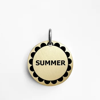 ส่วนบุคคลแมวสุนัข ID แท็ก MW006 9 Corolla รูปแบบสําหรับสัตว์เลี้ยงขนาดเล็กชื่ออุปกรณ์เสริมข้อความที่กําหนดเอง 4 สายด้านหลัง