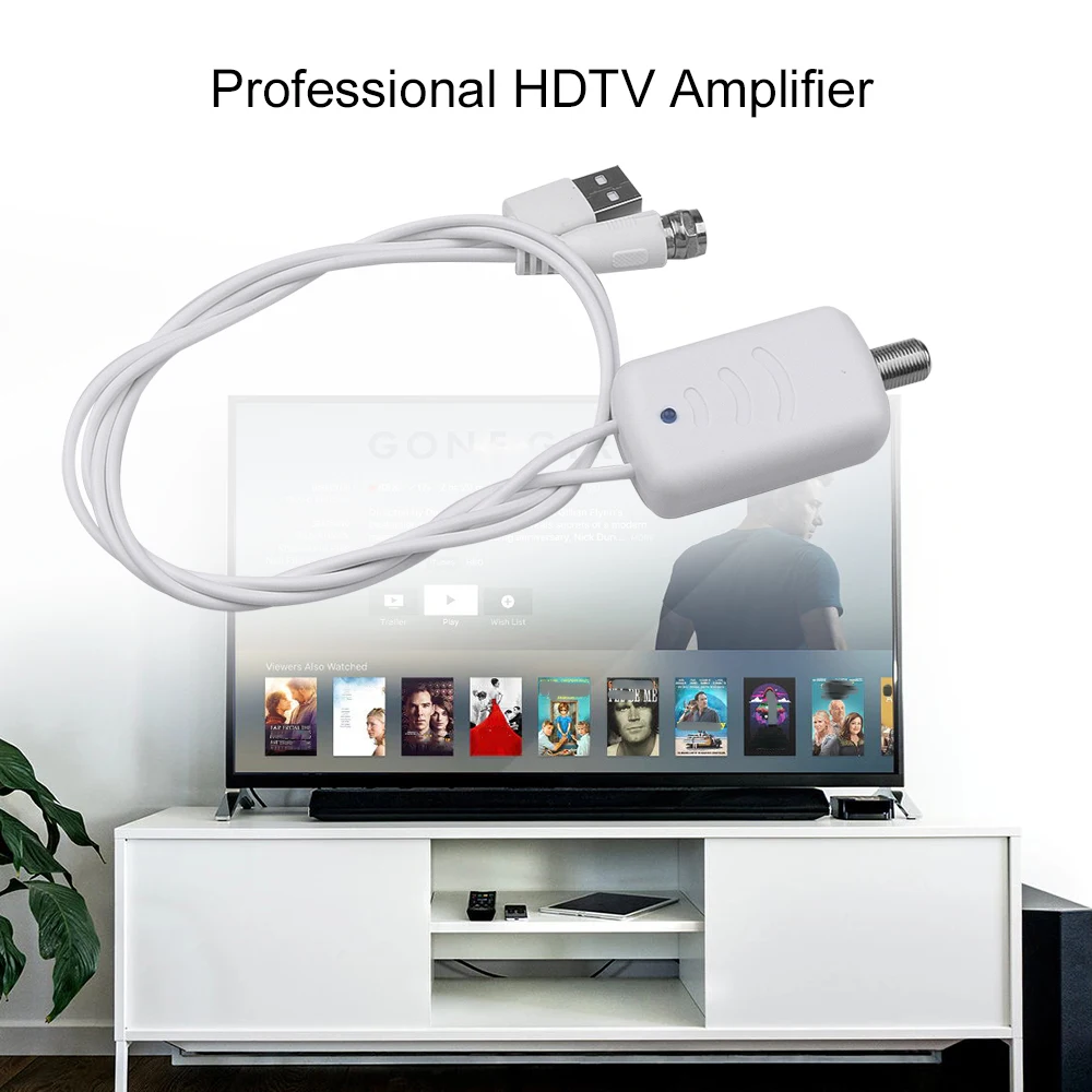 kebidumei Good Antenna Amplifier Professional HDTV Amplifier Low Noise Signal Booster TV Antenna Digital HDTV Signal Amplifier