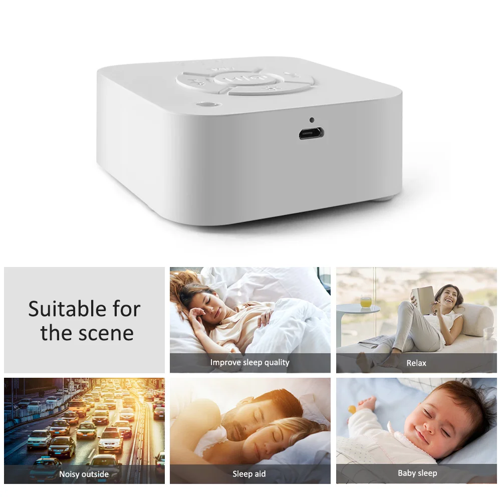 Baby Monitor White Noise Machine USB Rechargeable Timed Shutdown Sleep Sound Machine Sleeping Relaxation For Baby Adult Office