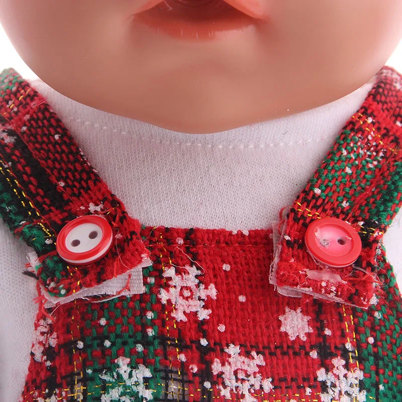 New Winter Doll vestiti per bambini serie rossa fatta a mano abito da abito di natale carino per 18 pollici American & 43Cm Reborn Baby Girl accessori