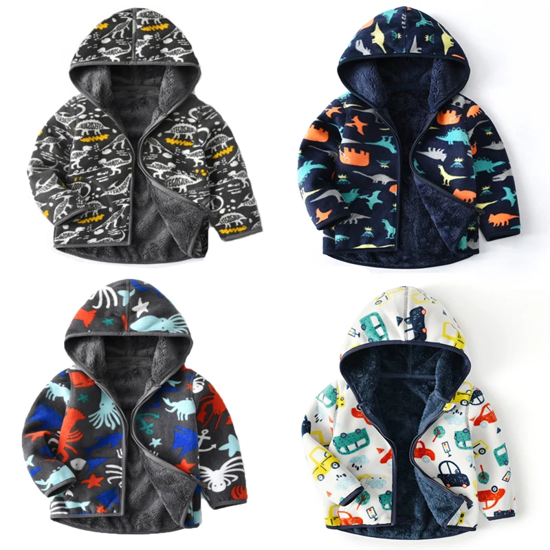 2-6T Blumen Alle Gedruckt Neue Mädchen Outwears Fleece für Winter Herbst Baby Jacken Mäntel Blumen Kinder Mädchen jacke – Detail 3