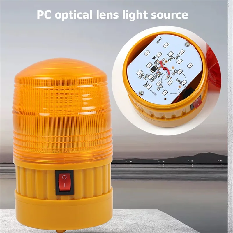 Ourfeng Batterij Flash Waarschuwingslampje Magneet Zuig Rood Geel Blauw Groen 2 Stuks Indicator Verlichting