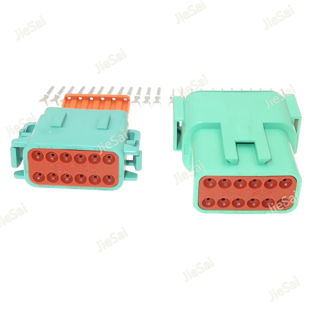 12 Pin Green Car Waterproof Male Female Docking Wiring Socket DTM06-12PC Auto Cable Connector DTM06-12SC