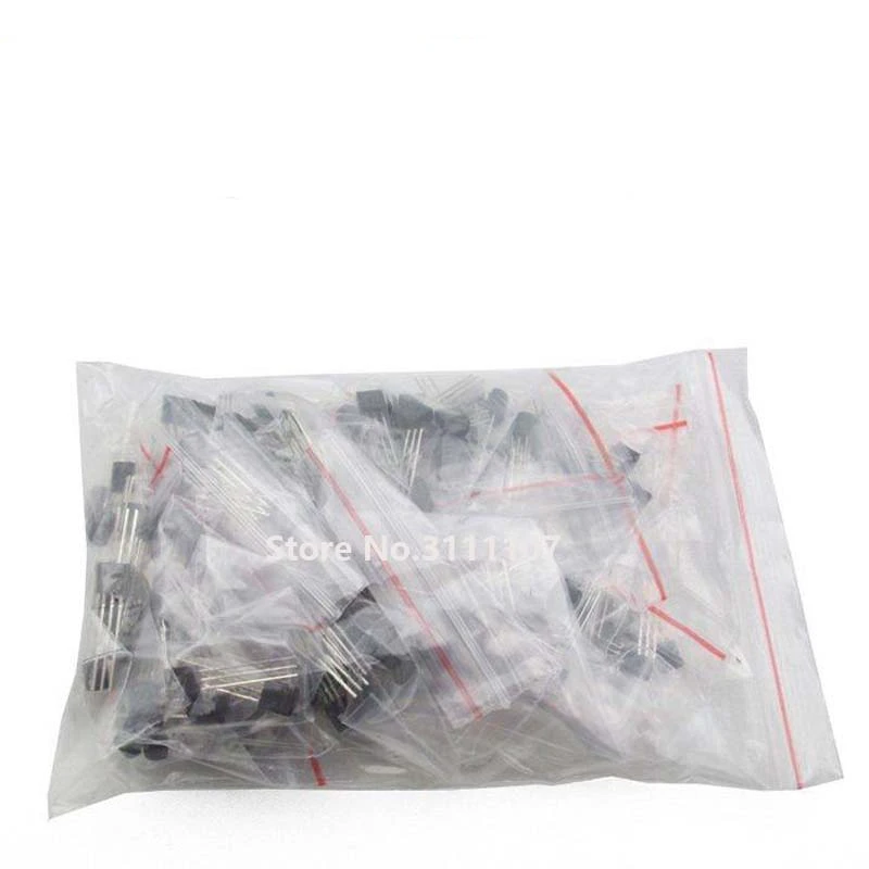 Kit surtido de transistores, S9012, S9013, S9014, 180, 9015, A1015, C1815, A42, A92, 2N5401, 2N5551, A733, C945, S8050, S8550, 2N3906, 2N3904, 9018 Uds.