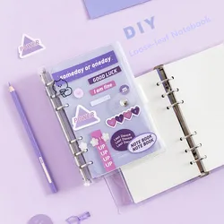 Sharkbang A6 PVC Storage Loose-leaf Notebooks Journals Agenda Free Stickers Separator Page Kawaii Planner papeleria Stationery