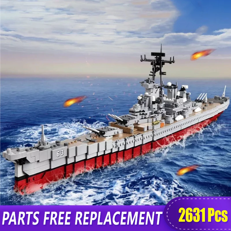 

XB-06030 WW2 Military Series The Missouri Battleship Set Building Blocks Bricks New Kid Toys Christmas Gifts Ship Model