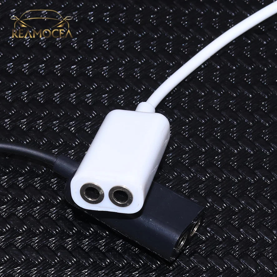 Reamocea 1Pc 3.5mm To 2 Female AUX Jack Audio Plug Stereo Earbuds Splitter Cable Earphone Converter Headphone Microphone Adapter