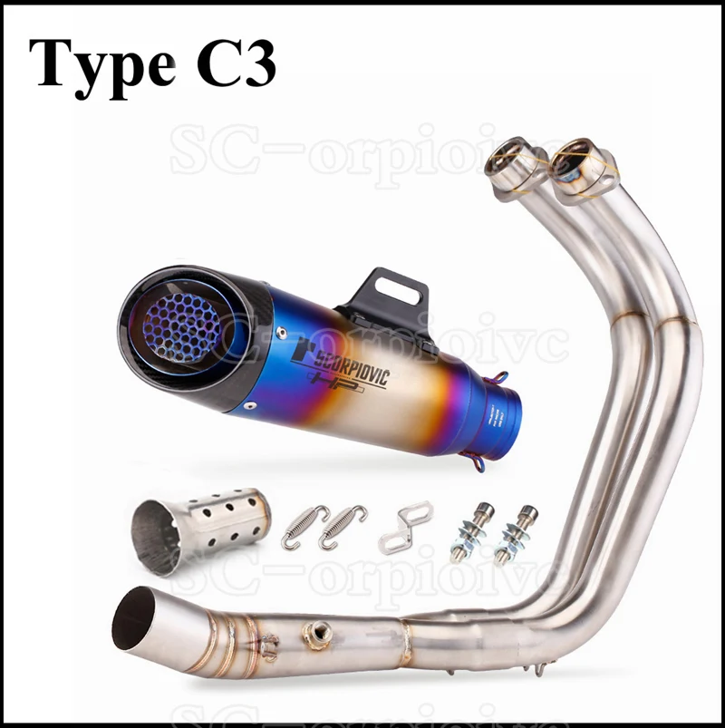 Voor Yamaha MT-07 FZ-07 Motorcross Uitlaat Voor Pijp Motorfiets Uitlaat Systeem Gemodificeerde Escape Moto Racing Yzf MT07 FZ07 Tracer
