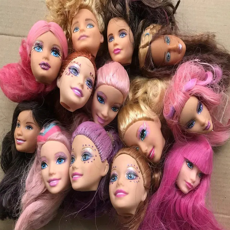 Original Rare Face Doll Heads Old Version 1/6 Barby Doll Parts DIY Doll Accessories Decors Girl Collection Gift Toy Figures