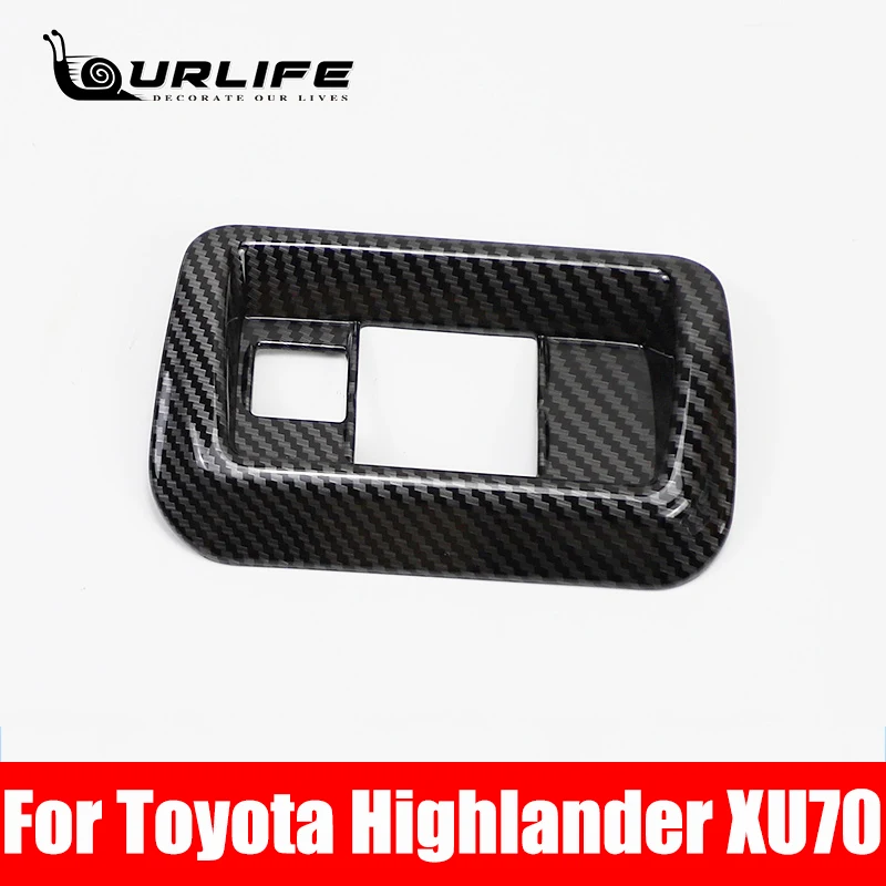 

For Toyota Highlander Kluger LHD XU70 2020 2021 2022 2023 Product ABS Mahogany Headlight Control Pnel Cover Accessories