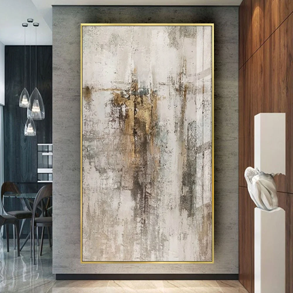 

Modern 100%hand painted Abstract Oil Painting Wall Art Canvas Painting Gold mural Pictures for home Living Room hotel wall Decor