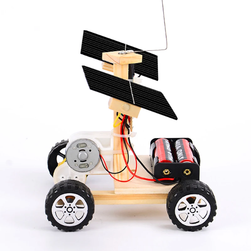 DIY Mini Solar Controle Remoto Sem Fio Carro, Brinquedo Educativo Ciência, Montagem RC Brinquedos, Carro de madeira, Modelo de veículo para crianças