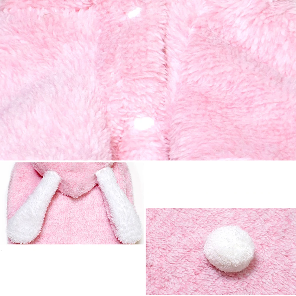 Halloween Rabbit Dog Costume Cute Clothes for Dogs Hoodie Jersey Winter Warm Fleece Dog Shirt Pet Clothes Jacket for Small Pets