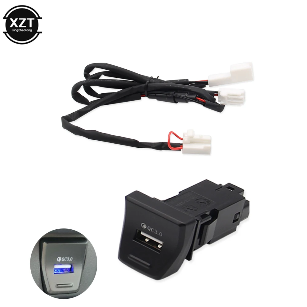 Car Middle Control Position USB Charger QC 3.0 Fast Charging for Toyota RAV4 Wildlander 2020 Car Interior Accessories