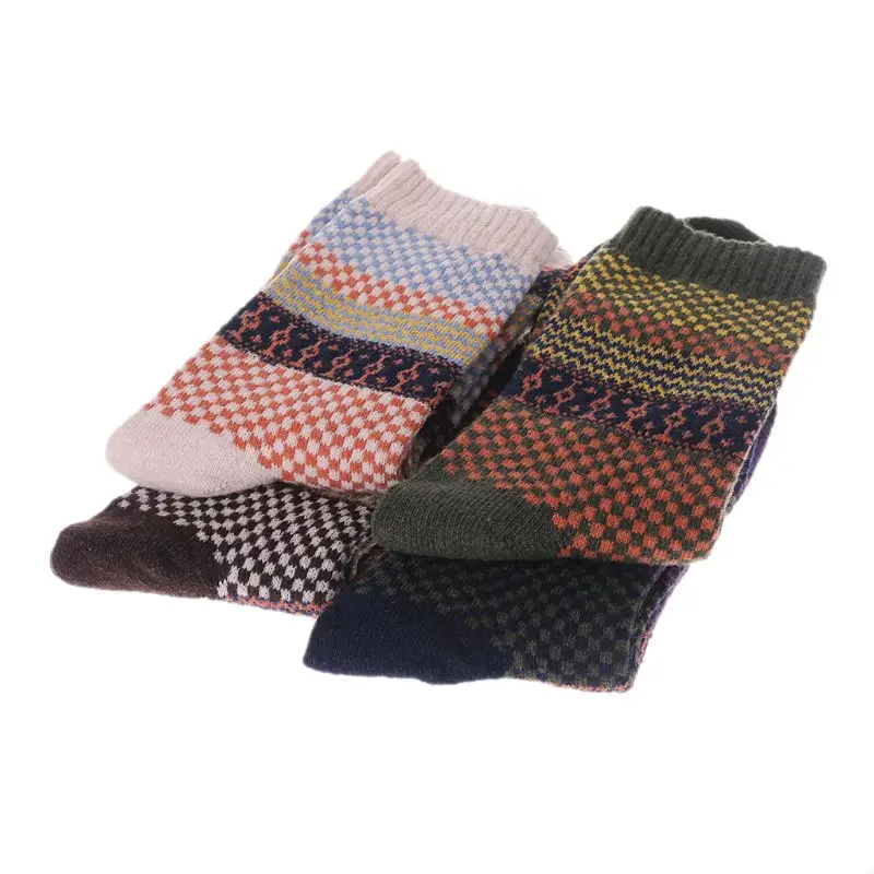 4 paar Herren Weichen Dicken Angora Kaschmir Casual Kaninchen Wolle Mischung Warme Winter Socken