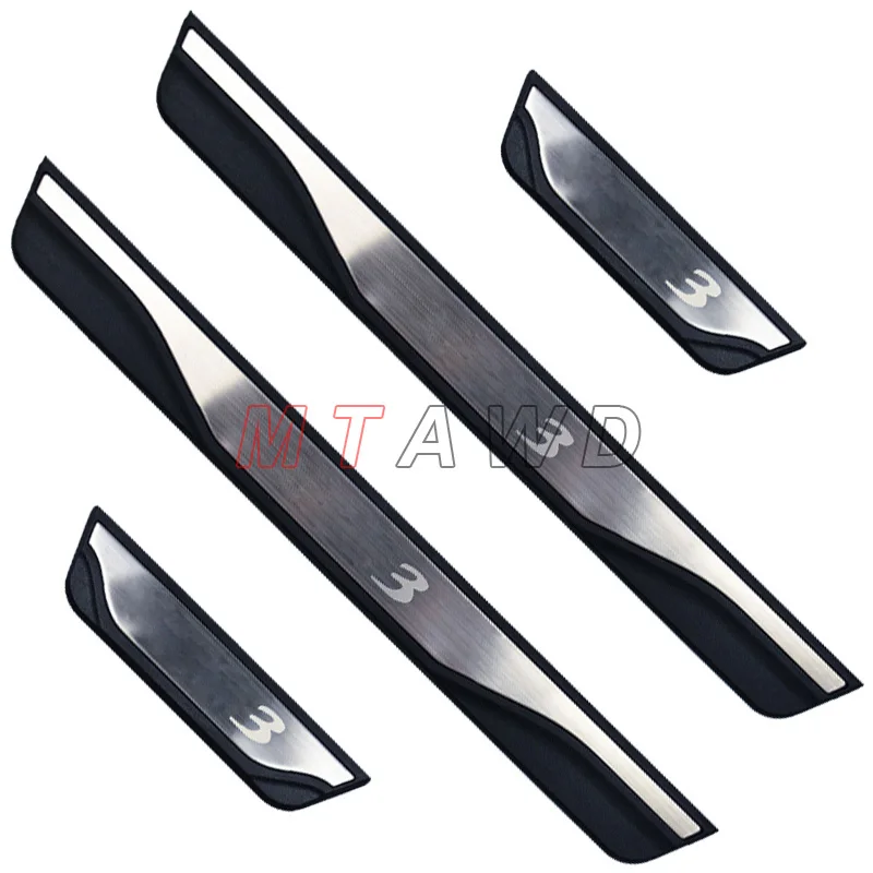 For Mazda 3 2014-2022 2023 2024 Sedan Hatchback Stainless Car Scuff Plate Door Sill Protector Trim Cover Pedal Styling Accessory