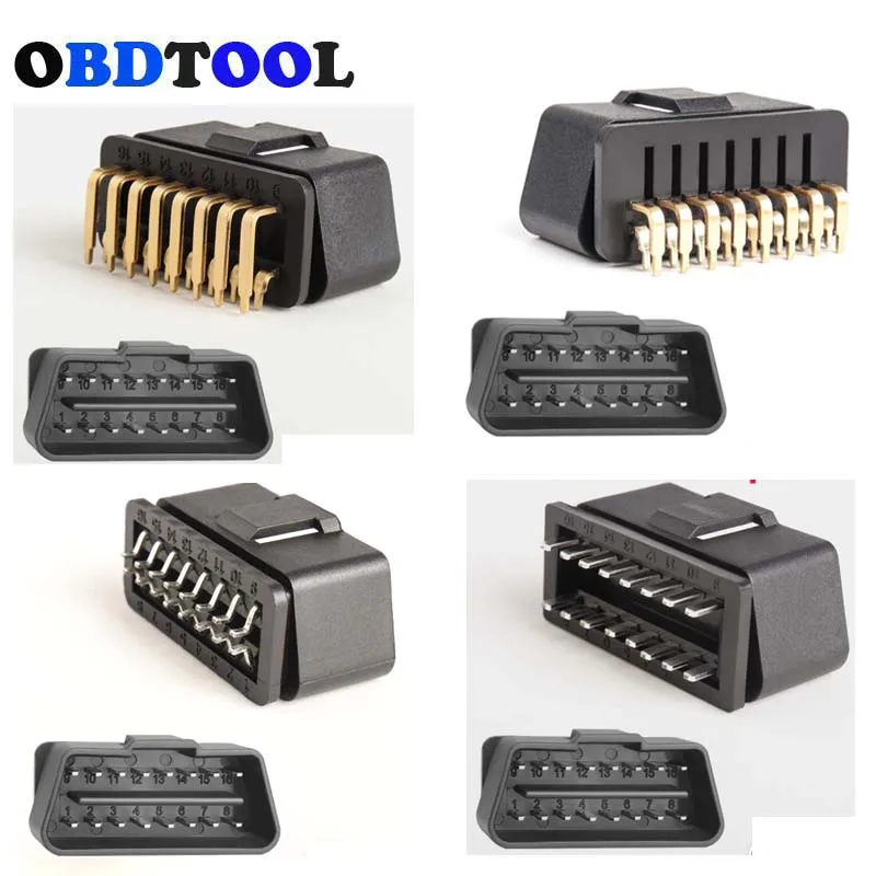 4 Options OBD2 16pin Male Connector Car Truck Diagnostic Interface Convert OBD Adapter 12V/24V 16 PIN Plug Needle Wire Socket