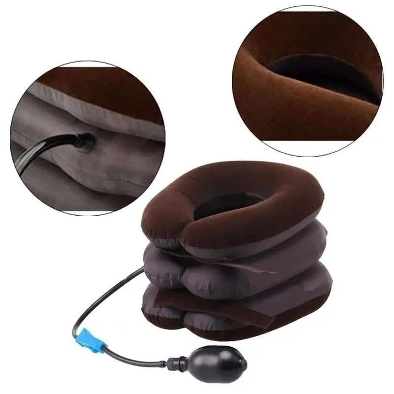 Cervical Neck Traction Device Headache Shoulder Pain Relax Brace Support Pillow U Shape Neck Pillow Air Inflatable Shoulder Neck