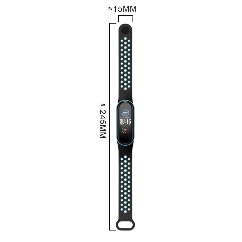 Cinturino In Silicio Per Xiaomi Mi Band 3, 4, 5 E 6 - Comodo E Regolabile