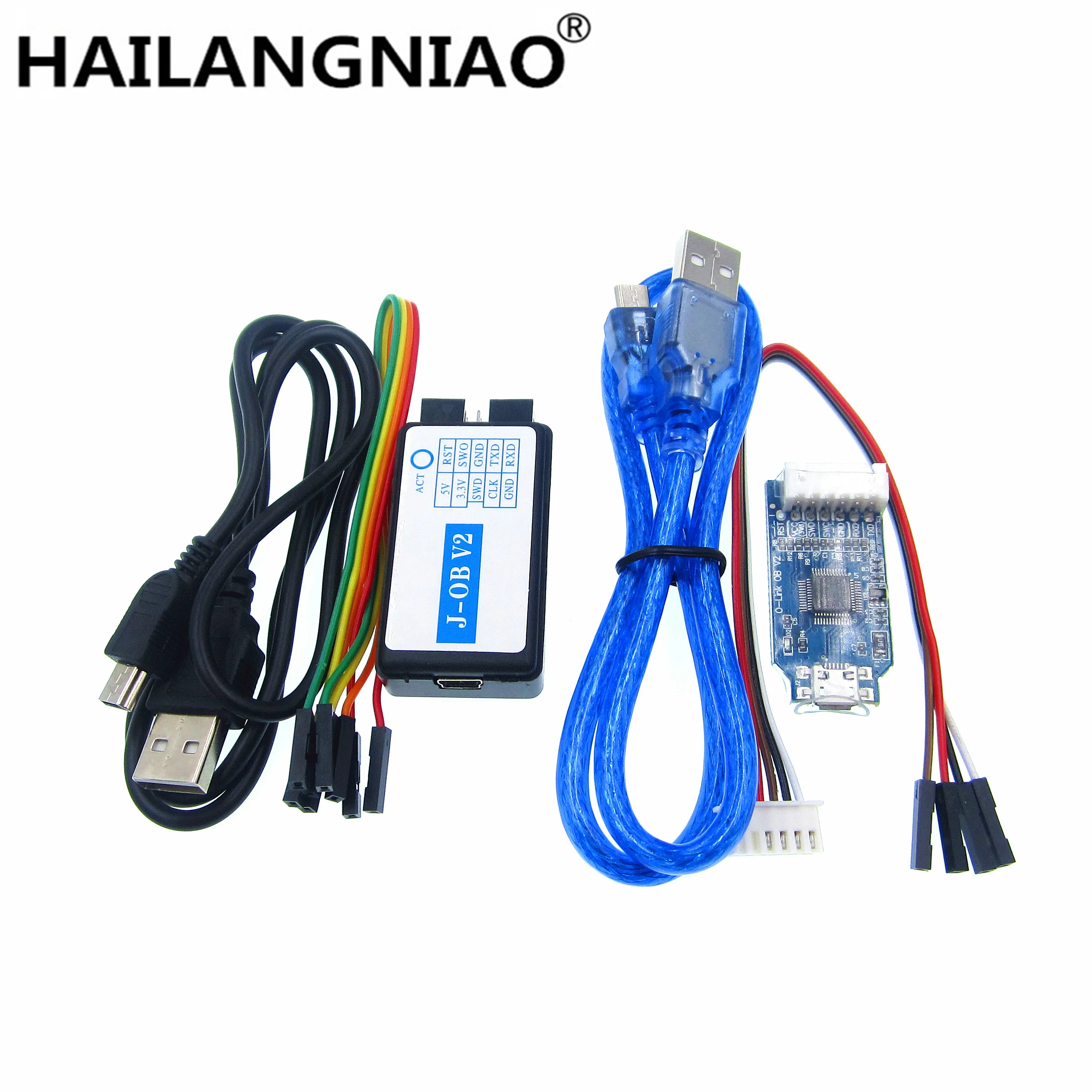 Dla j-link OB ARM Emulator Debugger Programmer Downloader do wymiany V8 SWD M74 z kablem Micro USB j-link OB V2/J-OB V2