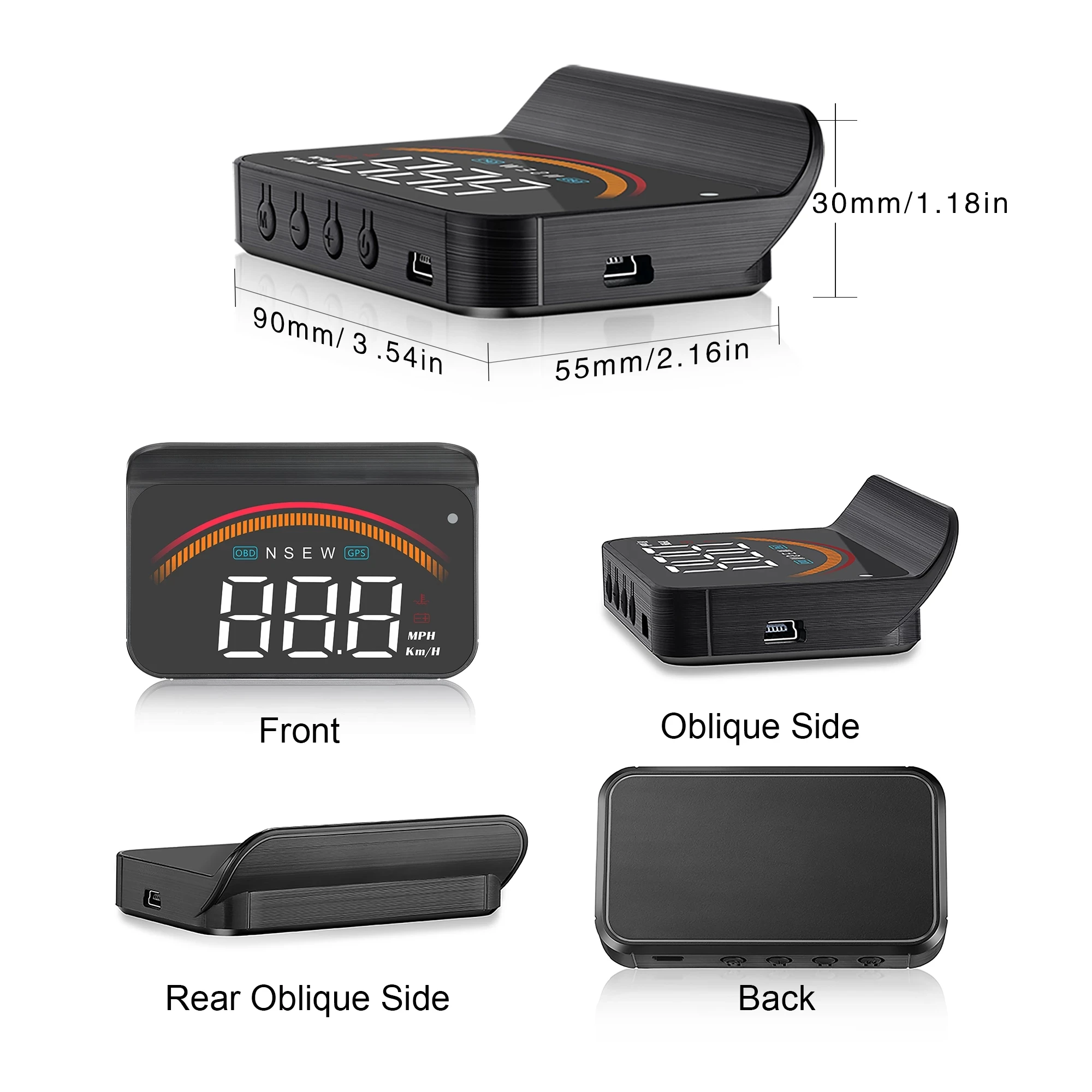 フロントガラススピードプロジェクター,セキュリティアラーム,水温過速,rpm電圧表示,m11 hud,obd2 GPSデュアルシステム,ヘッドアップディスプレイ