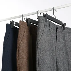 Men Trousers Long Pants Wool Tweed Leisure Cotton Male Gentleman Herringbone Business Suit Pant for Wedding Groom