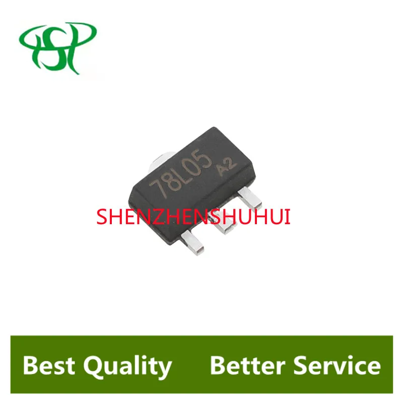 10pcs 78L05 SOT89 SOT-89 SOT SMD 5V régulateur à trois bornes patch transistor
