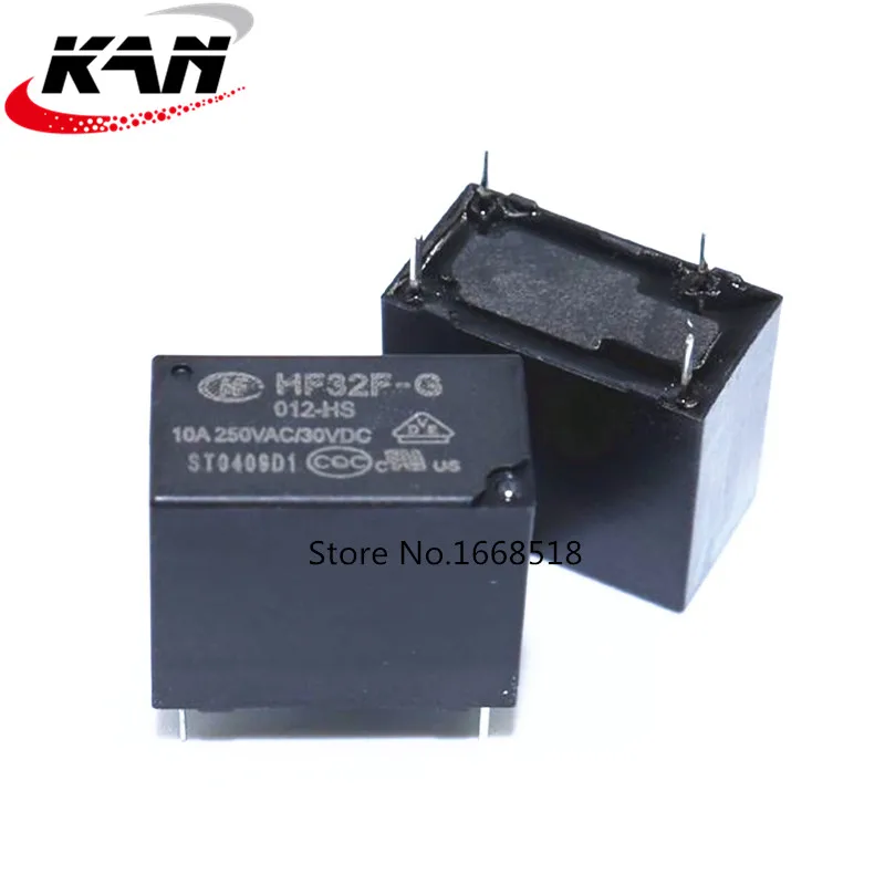 

10PCS/lot 5V 12V 24V Power Relays HF32F-G JZC-32F-005-HS JZC-32F-012-HS JZC-32F-024-HS 10A 250VAC 4PIN