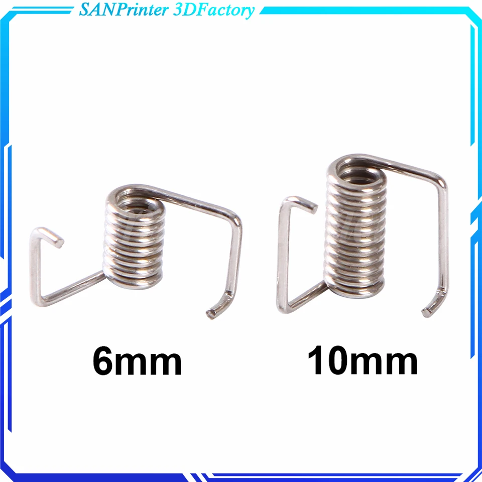 10Pcs 3D Printer Accessories stainless steel Timing Belt Locking Springs Torque Spring Wide 6MM 10MM