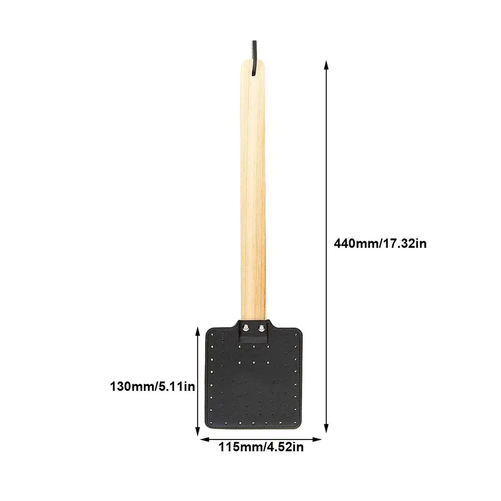 Bay Swatter Da Flapper Muỗi Bọ Swatter Tay Cầm Bằng Gỗ Lỗi Miếng Lót Hộ Gia Đình Ruồi Muỗi Dụng Cụ Nhà Bếp Sâu