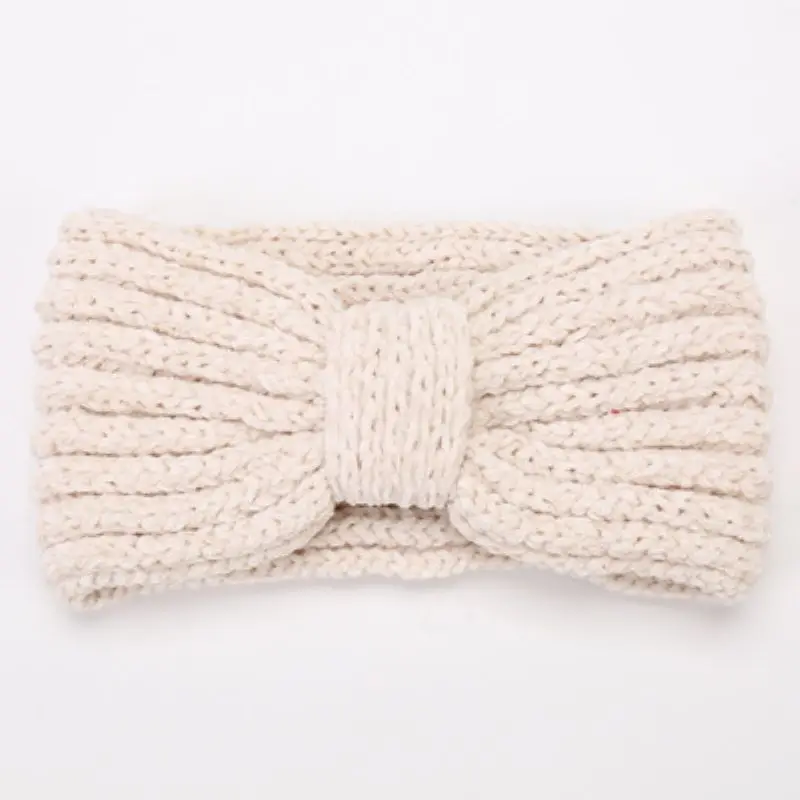 New Women\'s Autumn And Winter Chenille Hairband Soft Thick High-elastic Warm Knitted Headband Wool Bowknot Headgear Accessories