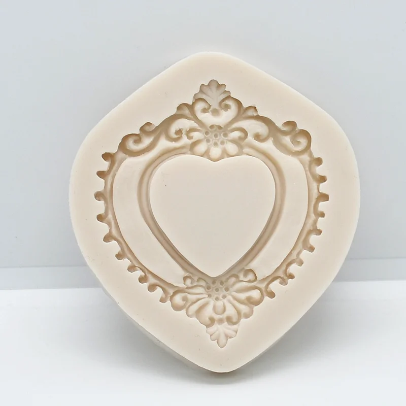 Love Photo Frame Resin Mold Silicone Kitchen Baking Tool Cake Dessert Lace Decoration DIY Chocolate Candy Pastry Fondant Moulds