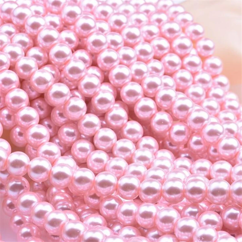 Hot Sale 4-14mm Beautiful Green multicolor Imitation Shell Pearl Round Loose Beads Women Party Weddings Gifts Jewelry Making 15\