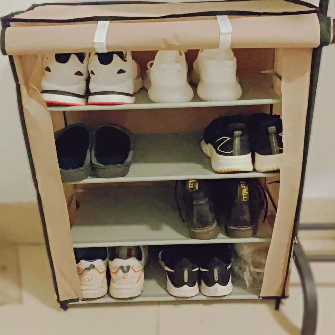 Multilayer Rak Rak Rak Sepatu Rak Sepatu Dilepas Tahan Debu Nonwoven Kain Sepatu Sepatu Organizer Rak Sepatu Home
