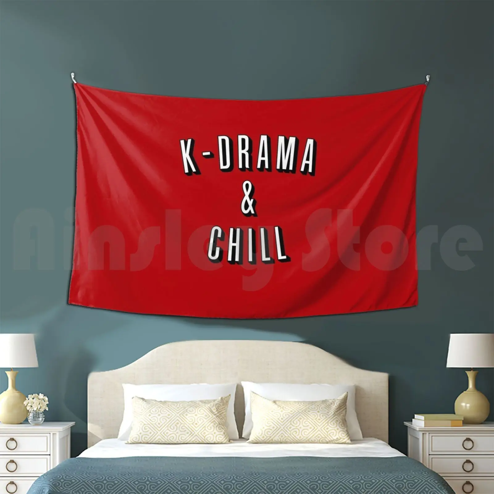 K-Drama & Chill Customized Tapestry K Pop Korean Pop Korean K Drama Korean Drama Netflix Goblin