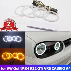 SMD Cotton Light Switchback LED Angel Eye  Ring Kit For Volkswagen VW Golf MK4 R32 GTi VR6 CABRIO A4 1998-2004