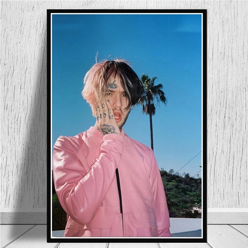 Poster Hot Lil Peep Rapper Hiphop New Music Singer Star Photograph Wall Art Canvas Painting Pictures For Living Room Home Decor