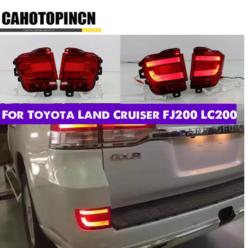 

2PCS For Toyota Land Cruiser FJ200 LC200 2016 2017 2018 12V Car LED Rear Fog Lamp Bumper Light Auto Warning Light Reflector